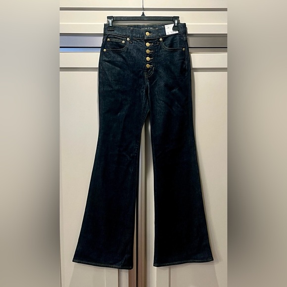 High-Waisted Dark Wash Wide-Leg Jeans - Picture 3 of 9